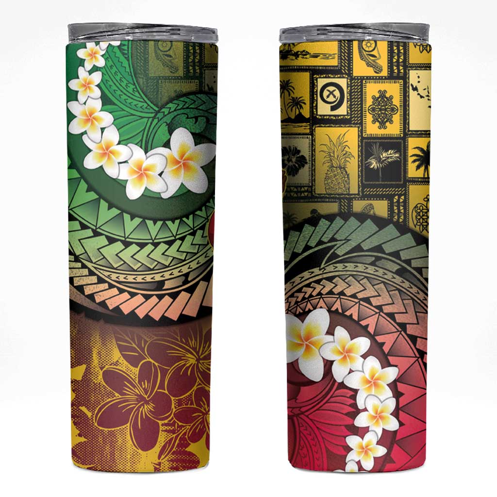 Vanuatu Christmas Skinny Tumbler Ni-Van Santa Retro Style - Polynesian Pride