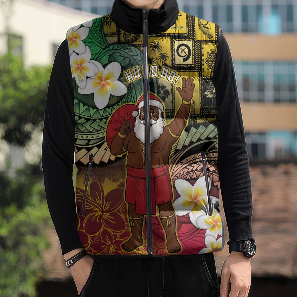 Vanuatu Christmas Sleeveless Puffer Jacket Ni-Van Santa Retro Style - Polynesian Pride