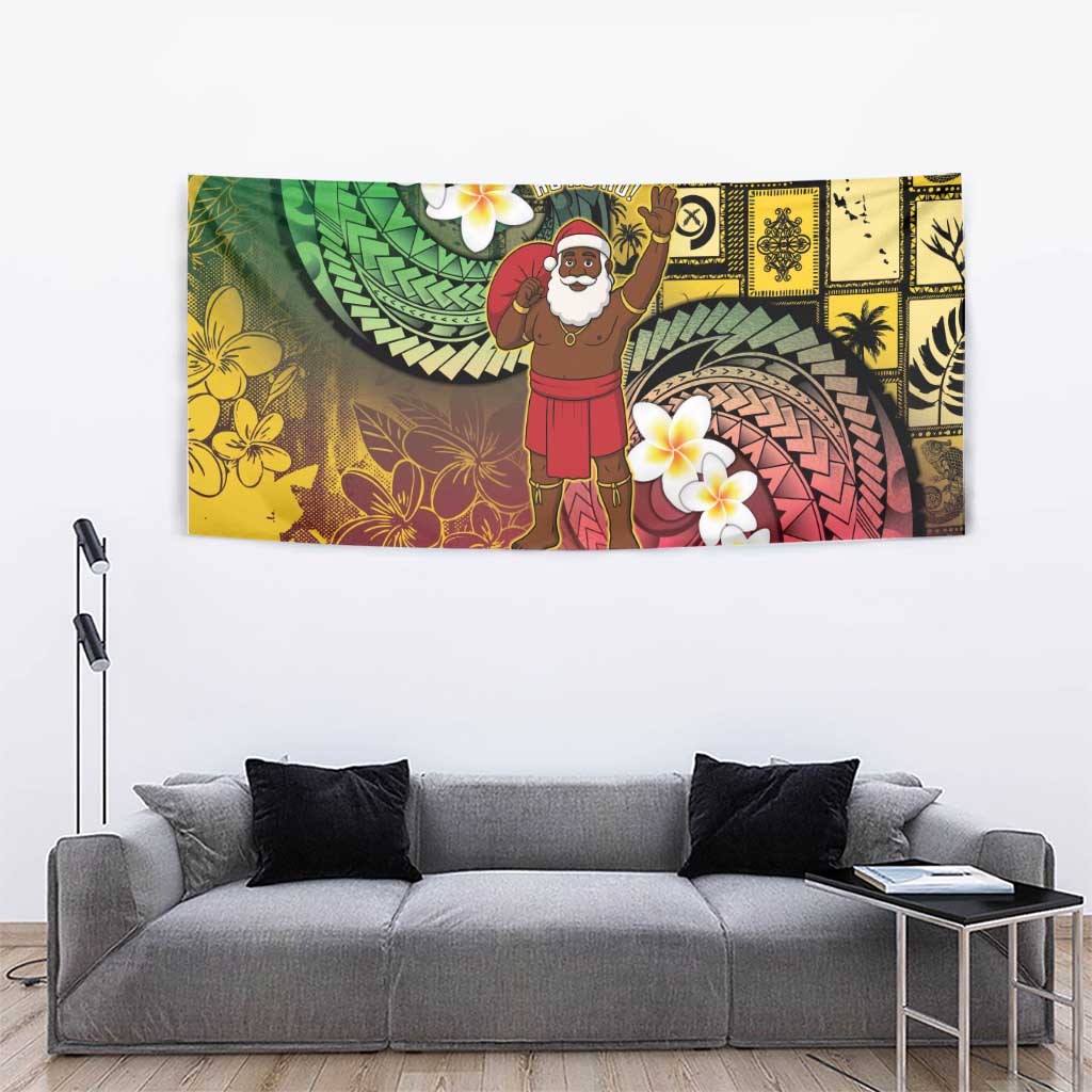 Vanuatu Christmas Tapestry Ni-Van Santa Retro Style - Polynesian Pride