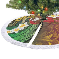 Vanuatu Christmas Tree Skirt Ni-Van Santa Retro Style - Polynesian Pride