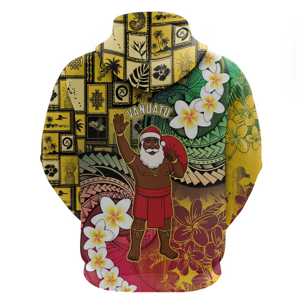 Vanuatu Christmas Zip Hoodie Ni-Van Santa Retro Style - Polynesian Pride