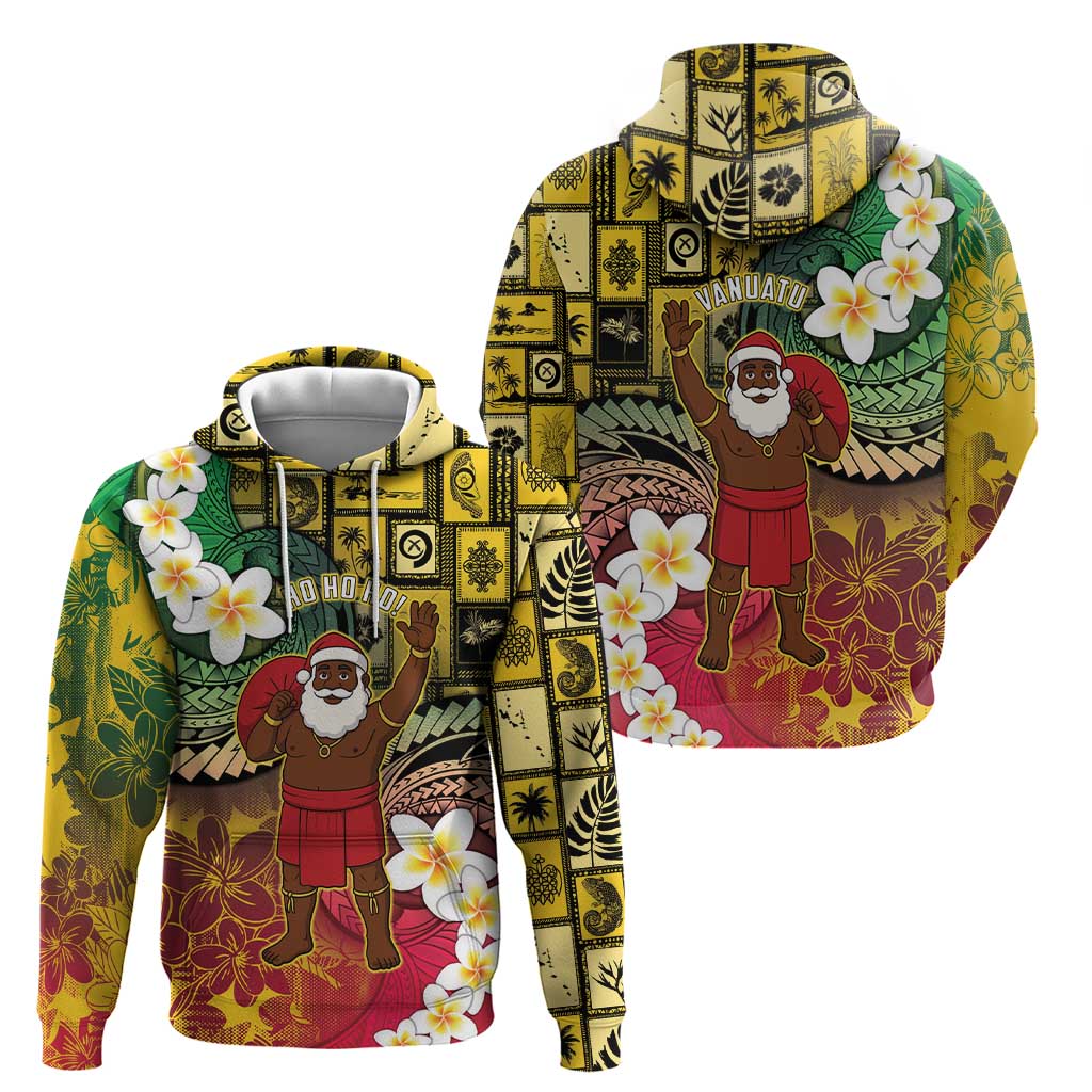 Vanuatu Christmas Zip Hoodie Ni-Van Santa Retro Style - Polynesian Pride