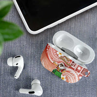 Hawaii Mele Kalikimaka AirPods Case Hula Santa Retro Style Red - Polynesian Pride