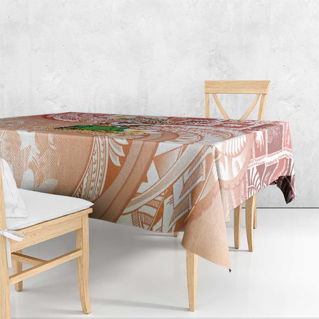 Hawaii Mele Kalikimaka Tablecloth Hula Santa Retro Style Red - Polynesian Pride