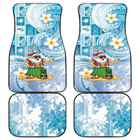 Hawaii Mele Kalikimaka Car Mats Hula Santa Retro Style Blue - Polynesian Pride
