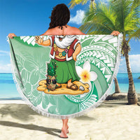 Hawaii Mele Kalikimaka Beach Blanket Hula Santa Retro Style Green - Polynesian Pride