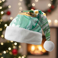 Hawaii Mele Kalikimaka Christmas Santa Hat Hula Santa Retro Style Green - Polynesian Pride