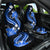 Blue Polynesian Pattern With Tropical Flowers Car Seat Cover LT05 One Size Blue - Polynesian Pride