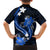 Blue Polynesian Pattern With Tropical Flowers Family Matching Short Sleeve Bodycon Dress and Hawaiian Shirt LT05 - Polynesian Pride