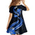 Blue Polynesian Pattern With Tropical Flowers Family Matching Tank Maxi Dress and Hawaiian Shirt LT05 - Polynesian Pride