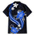 Blue Polynesian Pattern With Tropical Flowers Family Matching Tank Maxi Dress and Hawaiian Shirt LT05 - Polynesian Pride
