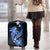 Blue Polynesian Pattern With Tropical Flowers Luggage Cover LT05 - Polynesian Pride