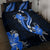 Blue Polynesian Pattern With Tropical Flowers Quilt Bed Set LT05 - Polynesian Pride