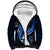 Blue Polynesian Pattern With Tropical Flowers Sherpa Hoodie LT05 Unisex Blue - Polynesian Pride