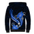 Blue Polynesian Pattern With Tropical Flowers Sherpa Hoodie LT05 - Polynesian Pride