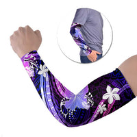 Galaxy Polynesian Pattern With Tropical Flowers Arm Sleeves LT05 Set of 2 Galaxy - Polynesian Pride