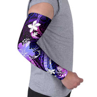 Galaxy Polynesian Pattern With Tropical Flowers Arm Sleeves LT05 - Polynesian Pride