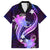 Galaxy Polynesian Pattern With Tropical Flowers Family Matching Summer Maxi Dress and Hawaiian Shirt LT05 Dad's Shirt - Short Sleeve Galaxy - Polynesian Pride