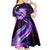 Galaxy Polynesian Pattern With Tropical Flowers Kid Short Sleeve Dress LT05 - Polynesian Pride