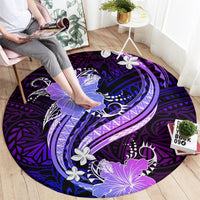 Galaxy Polynesian Pattern With Tropical Flowers Round Carpet LT05 - Polynesian Pride