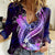 Galaxy Polynesian Pattern With Tropical Flowers Women Casual Shirt LT05 Female Galaxy - Polynesian Pride