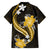 Gold Polynesian Pattern With Tropical Flowers Family Matching Summer Maxi Dress and Hawaiian Shirt LT05 - Polynesian Pride