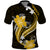 Gold Polynesian Pattern With Tropical Flowers Polo Shirt LT05 Gold - Polynesian Pride