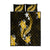 Gold Polynesian Pattern With Tropical Flowers Quilt Bed Set LT05 Gold - Polynesian Pride