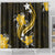Gold Polynesian Pattern With Tropical Flowers Shower Curtain LT05 - Polynesian Pride