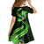Green Polynesian Pattern With Tropical Flowers Family Matching Summer Maxi Dress and Hawaiian Shirt LT05 - Polynesian Pride