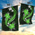 Green Polynesian Pattern With Tropical Flowers Garden Flag LT05 - Polynesian Pride