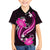 Pink Polynesian Pattern With Tropical Flowers Family Matching Summer Maxi Dress and Hawaiian Shirt LT05 Son's Shirt Pink - Polynesian Pride