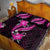 Pink Polynesian Pattern With Tropical Flowers Quilt Bed Set LT05 - Polynesian Pride