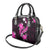 Pink Polynesian Pattern With Tropical Flowers Shoulder Handbag LT05 - Polynesian Pride