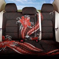 Red Polynesian Pattern With Tropical Flowers Back Car Seat Cover LT05 One Size Red - Polynesian Pride