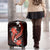 Red Polynesian Pattern With Tropical Flowers Luggage Cover LT05 - Polynesian Pride