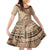 Samoa Siapo Pattern Simple Style Family Matching Tank Maxi Dress and Hawaiian Shirt LT05 Daughter's Dress Brown - Polynesian Pride