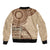 Samoa Siapo Pattern Simple Style Sleeve Zip Bomber Jacket LT05 - Polynesian Pride