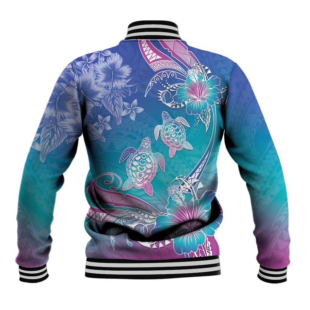 Polynesia Sea Turtle Couple Baseball Jacket Love Is Life