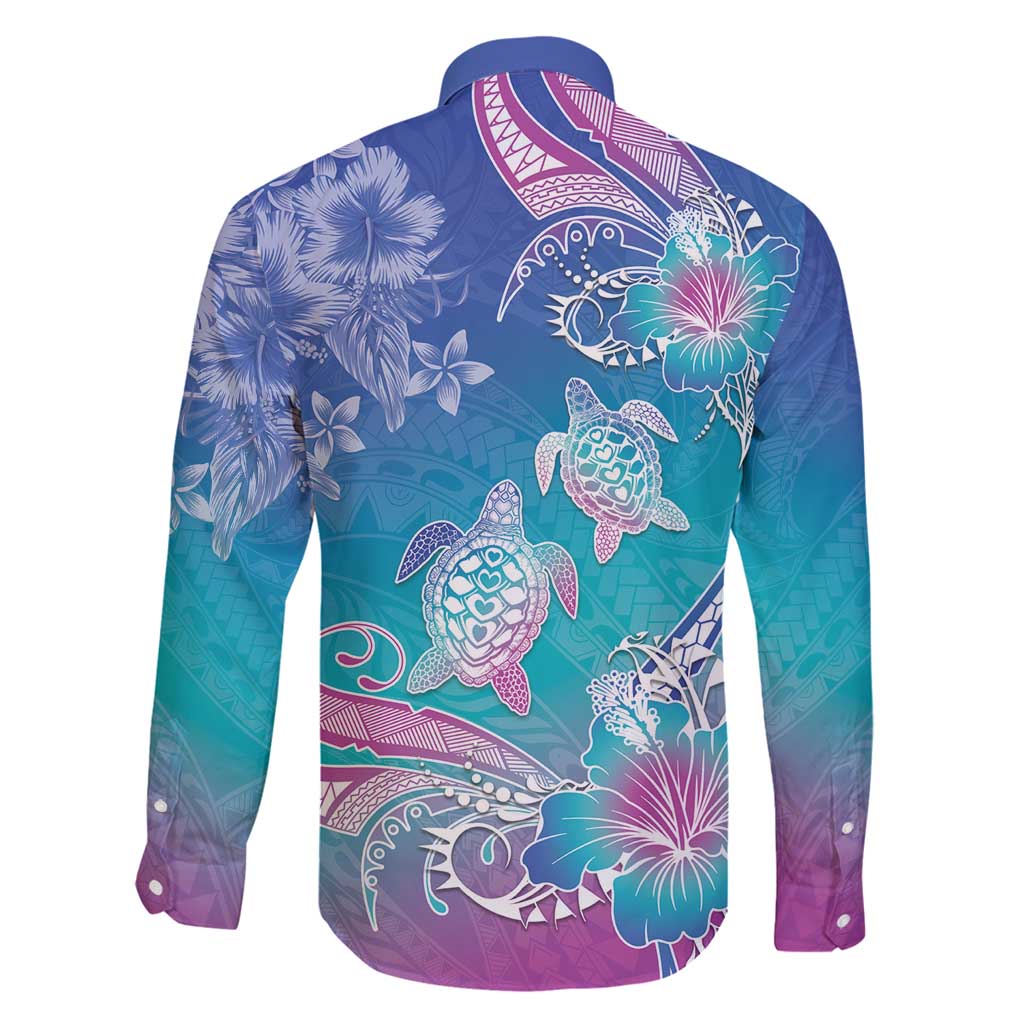 Polynesia Sea Turtle Couple Family Matching Puletasi and Hawaiian Shirt Love Is Life