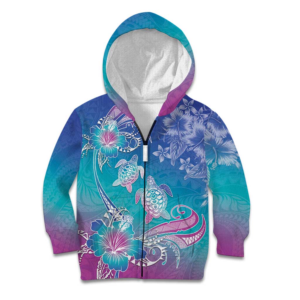 Polynesia Sea Turtle Couple Kid Hoodie Love Is Life