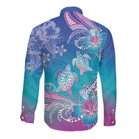 Polynesia Sea Turtle Couple Long Sleeve Button Shirt Love Is Life