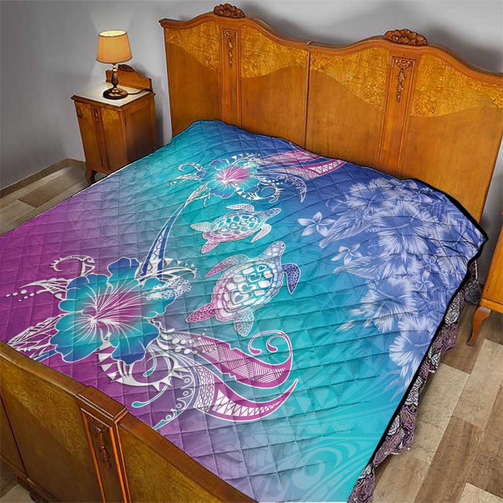 Polynesia Sea Turtle Couple Quilt Love Is Life