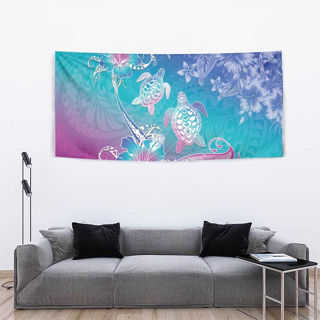 Polynesia Sea Turtle Couple Tapestry Love Is Life