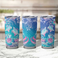 Polynesia Sea Turtle Couple Tumbler Cup Love Is Life