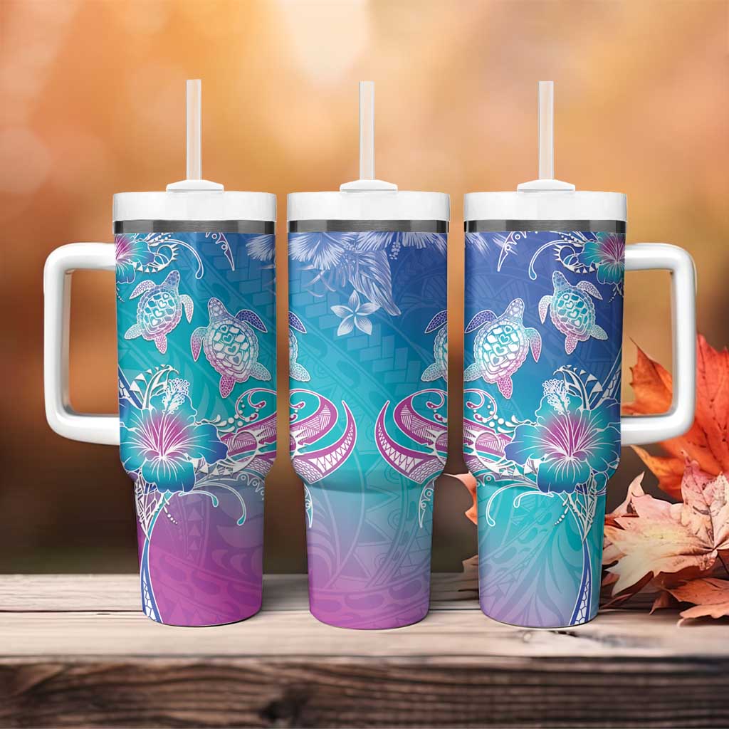Polynesia Sea Turtle Couple Tumbler With Handle Love Is Life