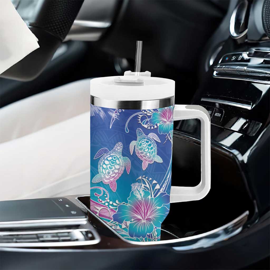 Polynesia Sea Turtle Couple Tumbler With Handle Love Is Life