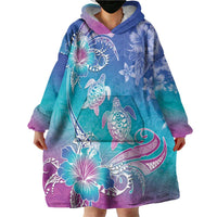 Polynesia Sea Turtle Couple Wearable Blanket Hoodie Love Is Life