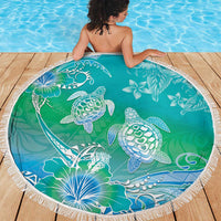 Polynesia Sea Turtle Couple Beach Blanket I Am Turtley In Love With You