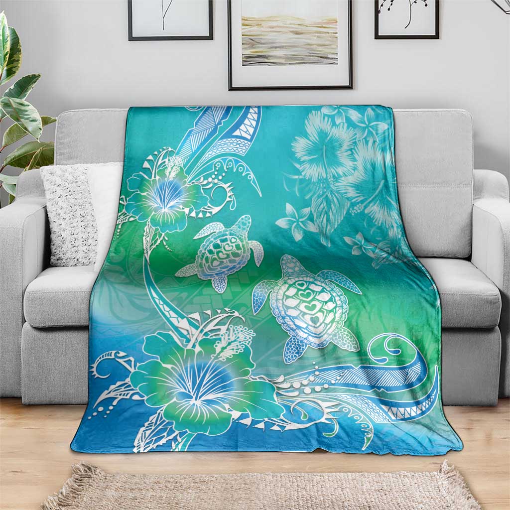 Polynesia Sea Turtle Couple Blanket I Am Turtley In Love With You